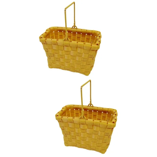 Milisten Home Panier Plastique Orange 19 cm Lot 2