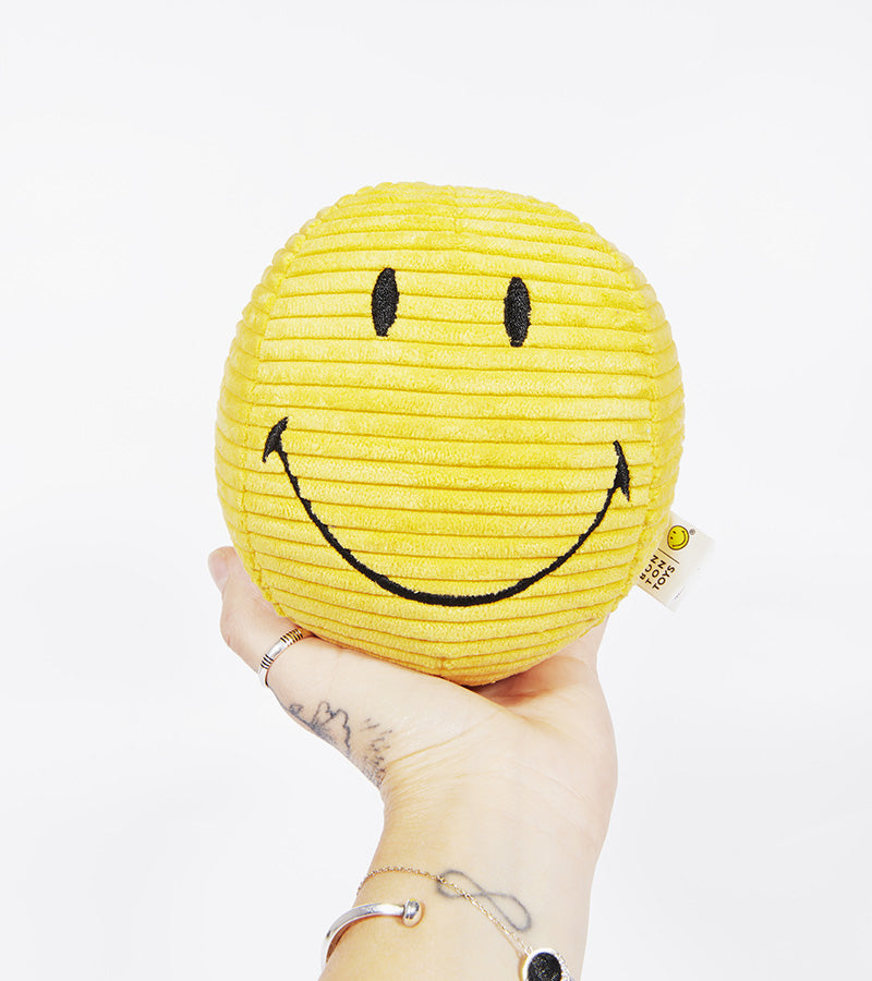 Smiley Bon Ton Toys petite peluche jaune douce