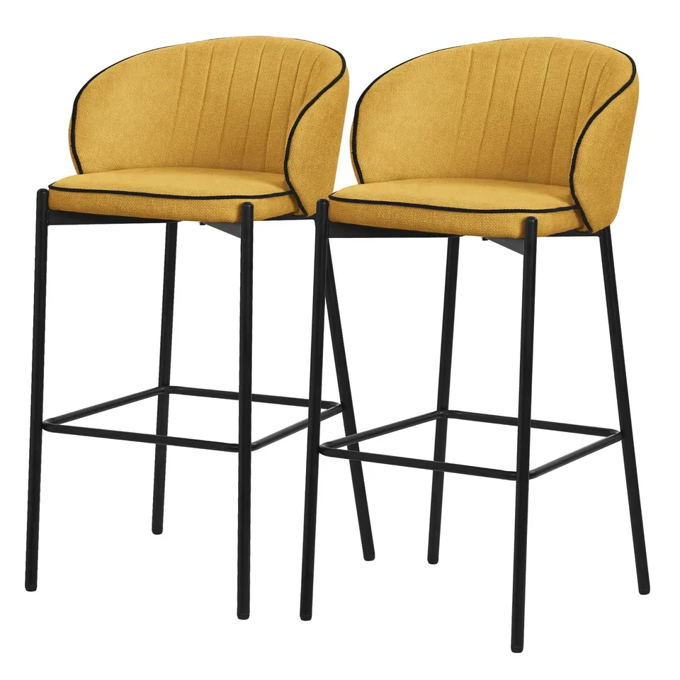 ECD Germany Möbel tabourets bar moutarde lot 2 dossier