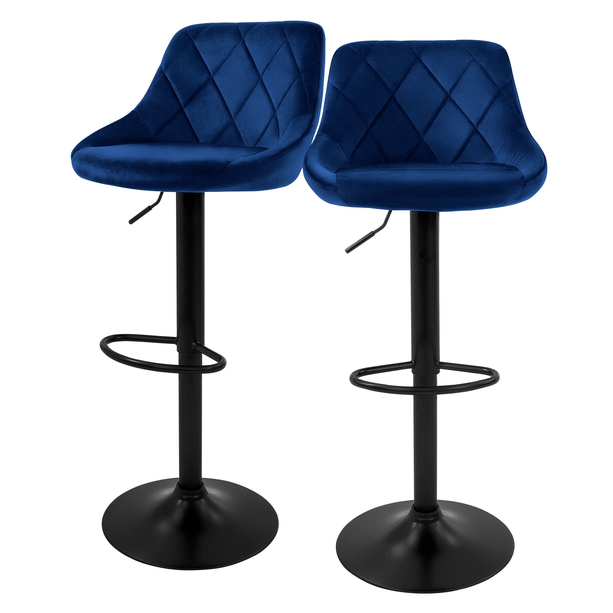 ECD Germany tabouret bar velours anthracite réglable lot 2