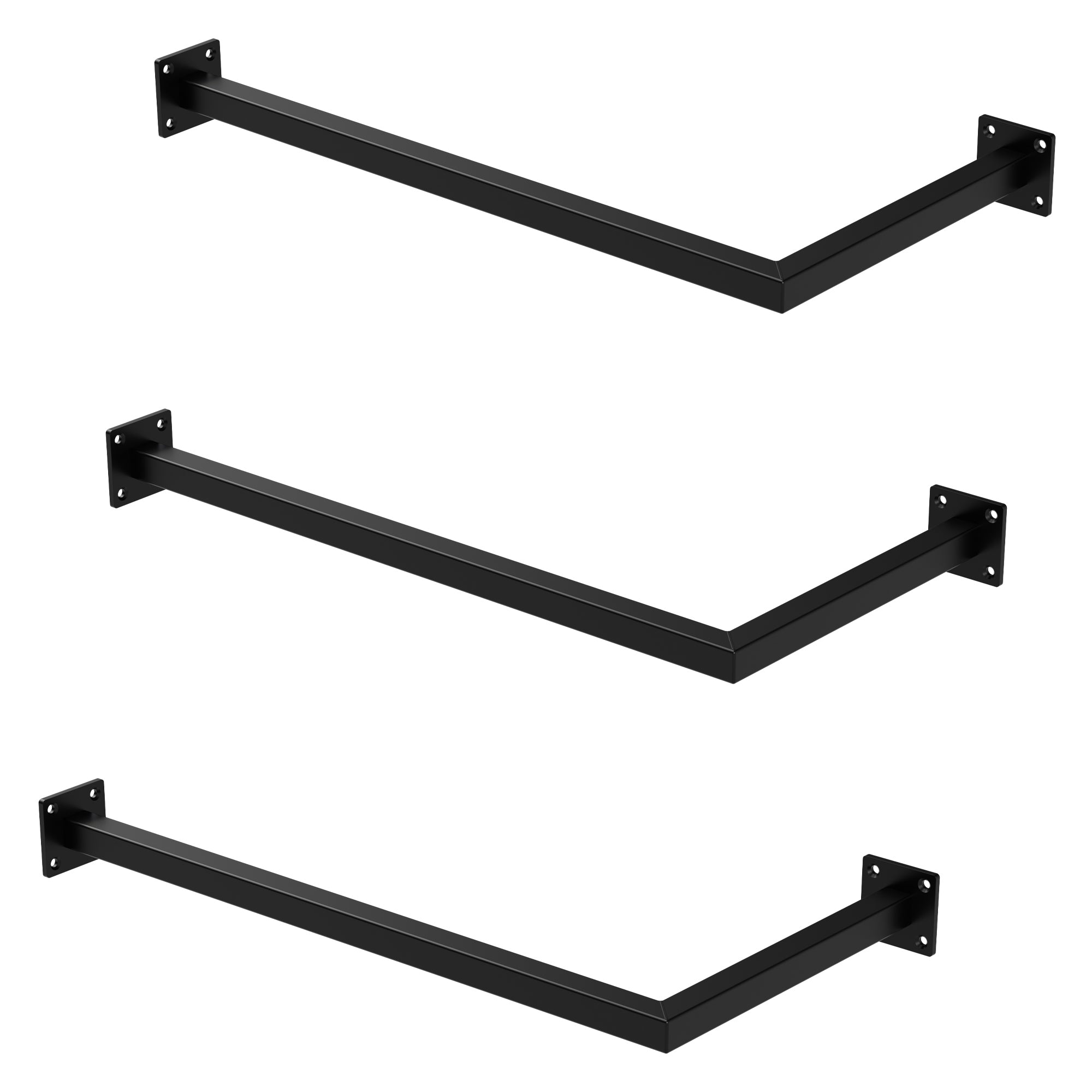 ML-Design 30x110 tringle penderie angle noire acier
