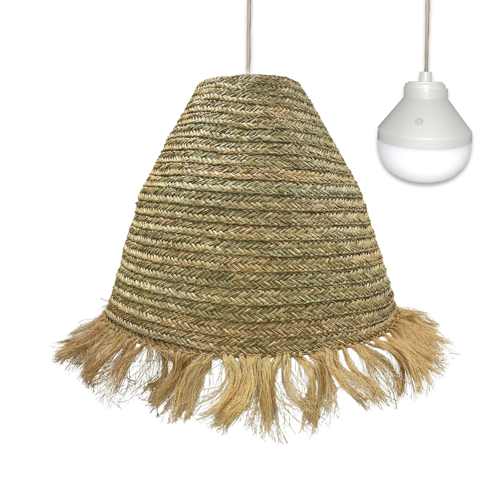 Red Deco Big Anafi Nomad Suspension jonc de mer XXL RGB