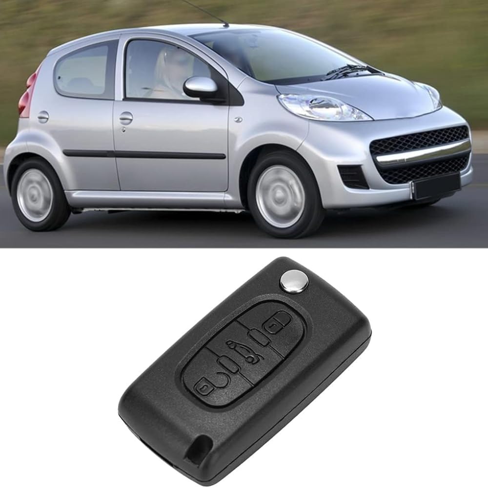 Shop-Story RA7949906 coque clé rabattable 3 boutons Peugeot Citroën