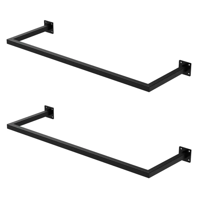 ECD Germany ML-Design tringle vêtements murale noire 30x90 lot 2