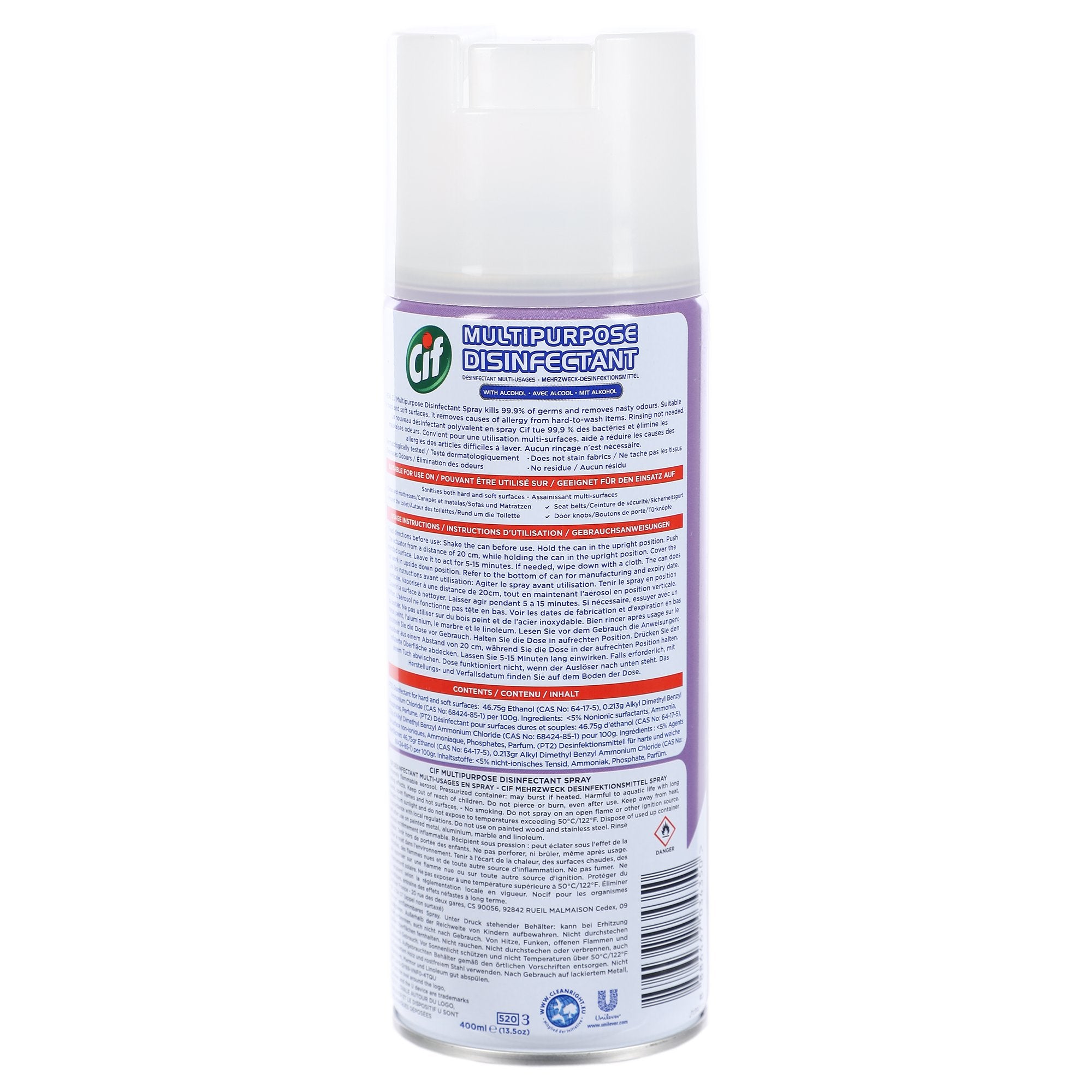 Spray désinfectant multi-usages parfum floral
