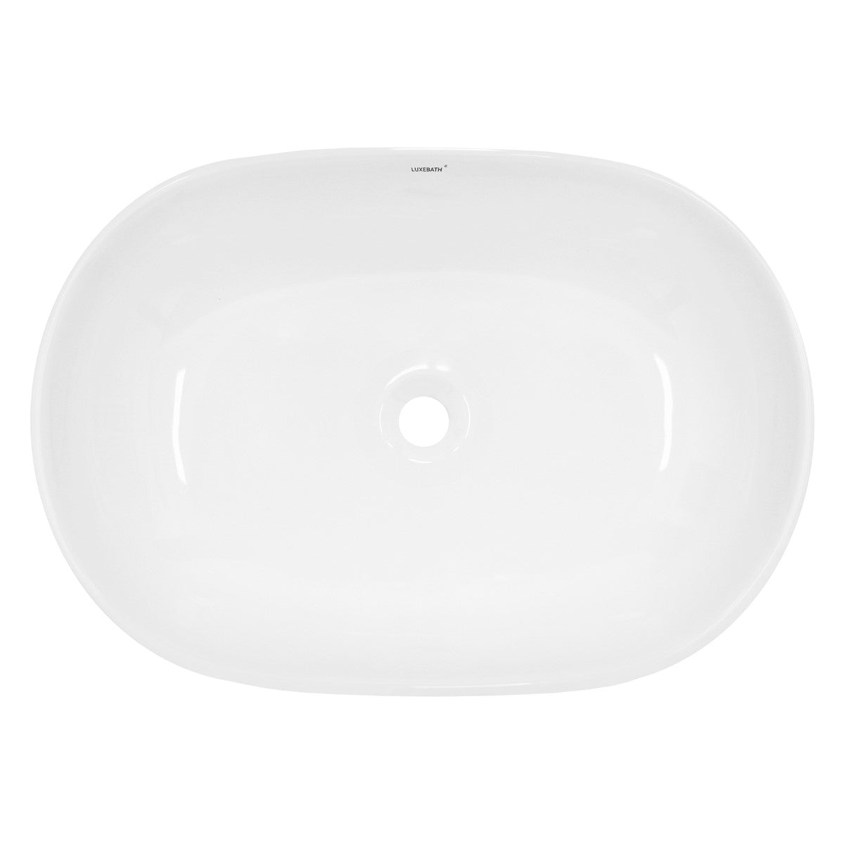 ECD Germany LuxeBath vasque à poser ronde céramique blanc