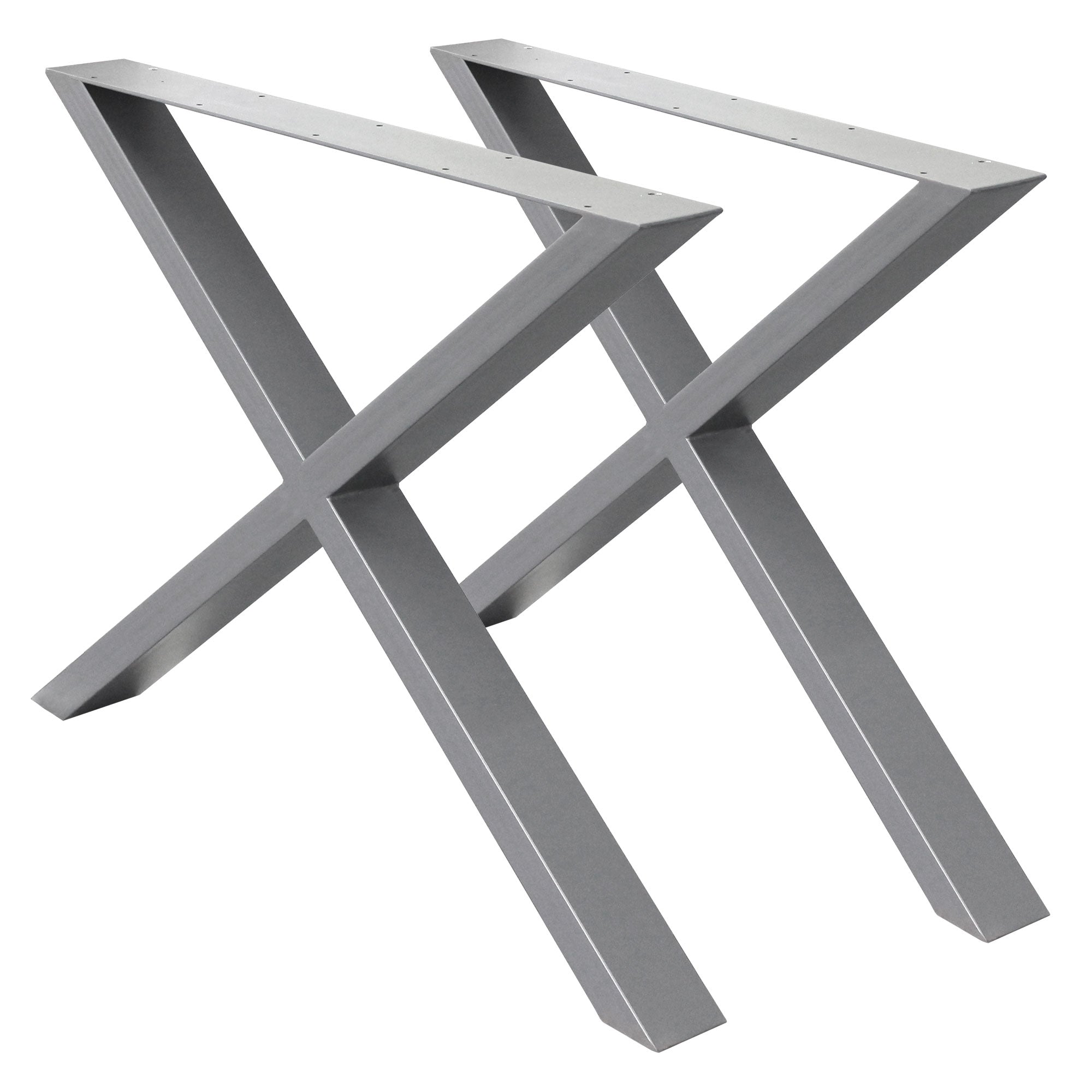 ECD Germany Möbel lot 2 pieds table acier X anthracite