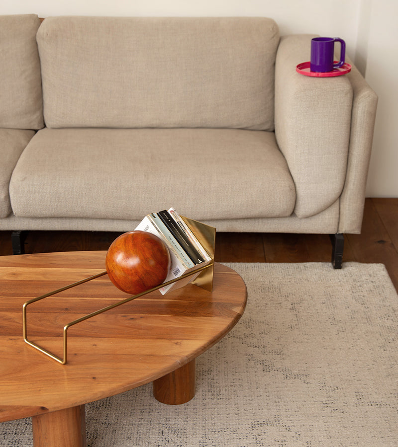 L'avant gardiste Slope serre-livre design boule bois
