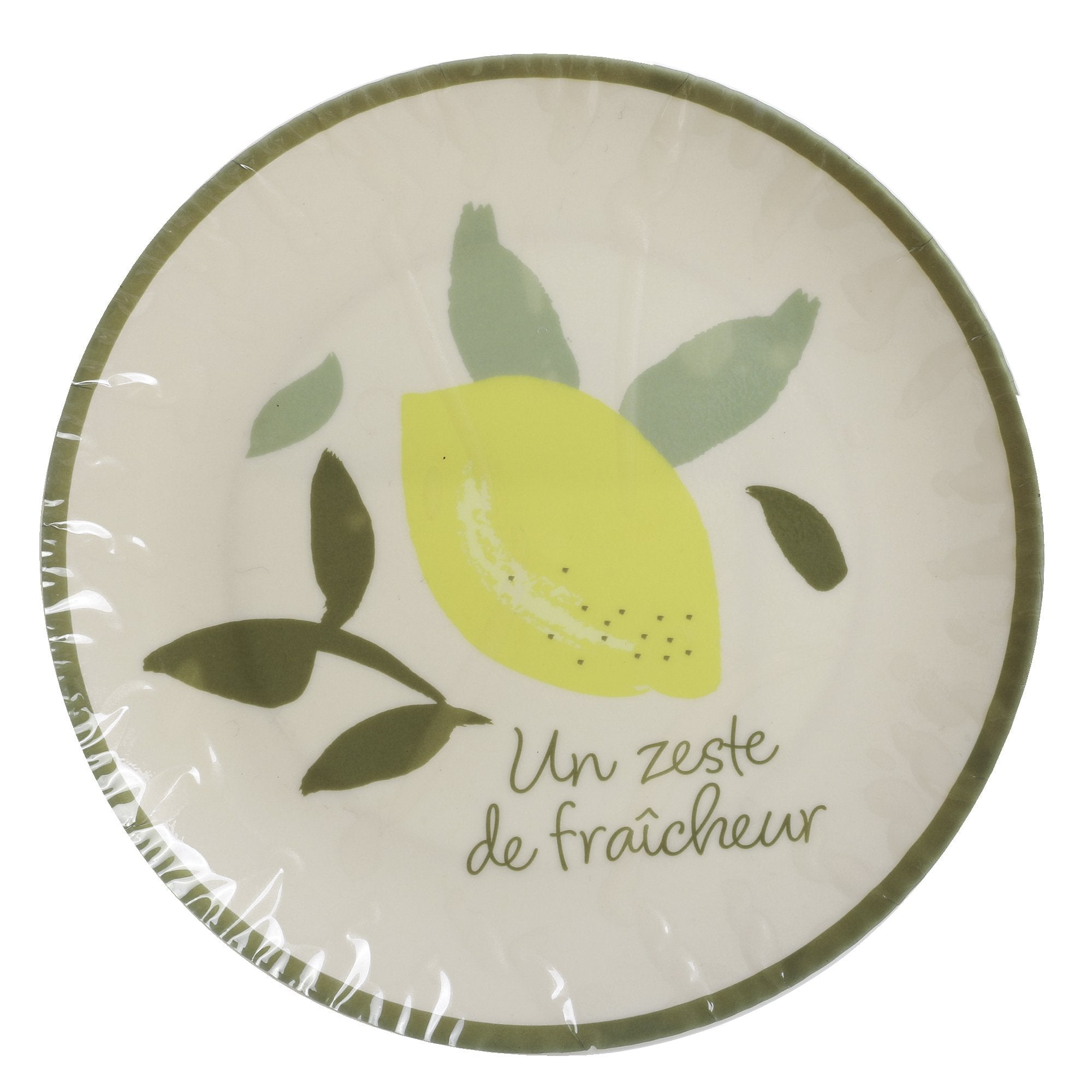 Stokomani Maison assiettes citrons 20 cm