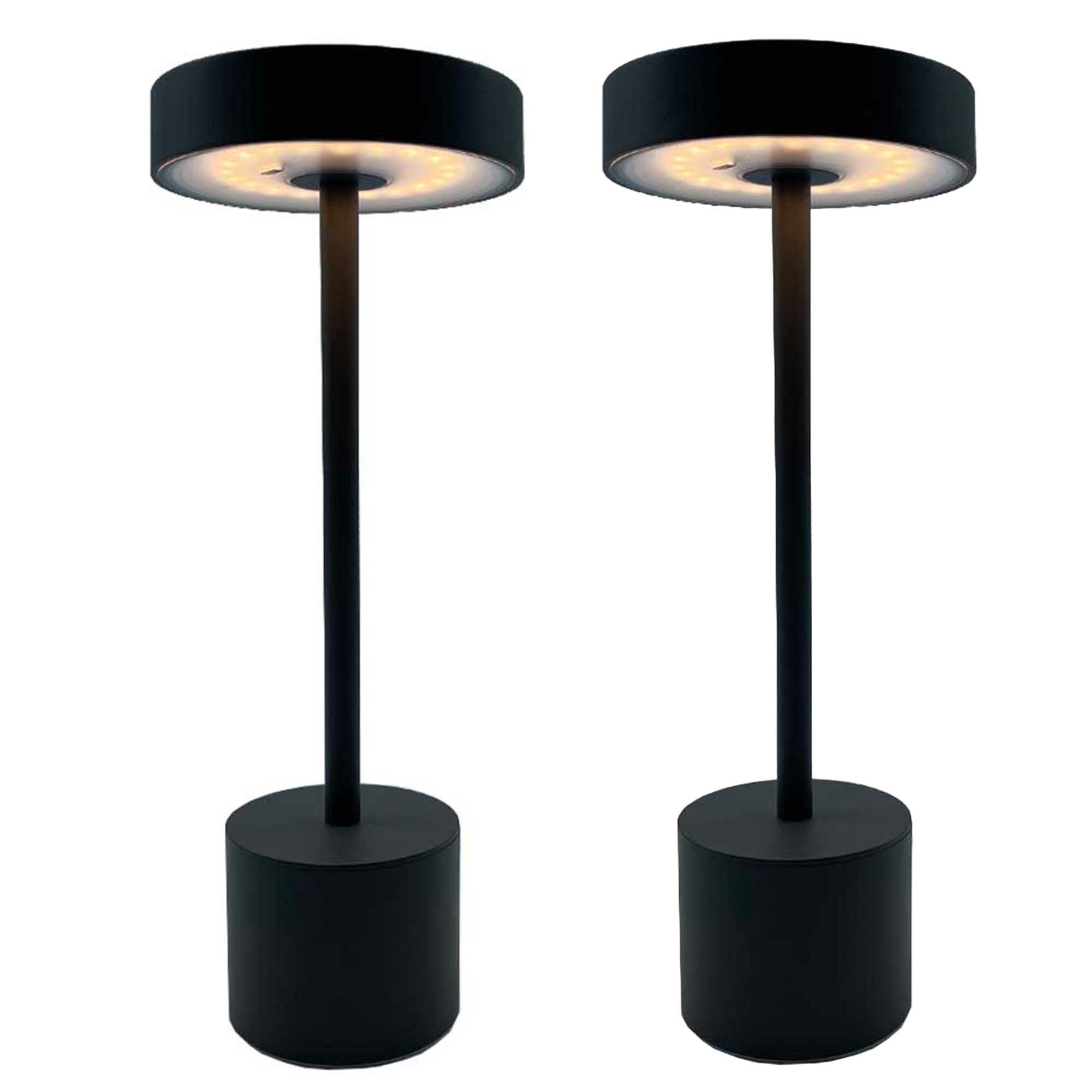 Red Deco Roby lampe sans fil lot 2 gris LED tactile H30 cm
