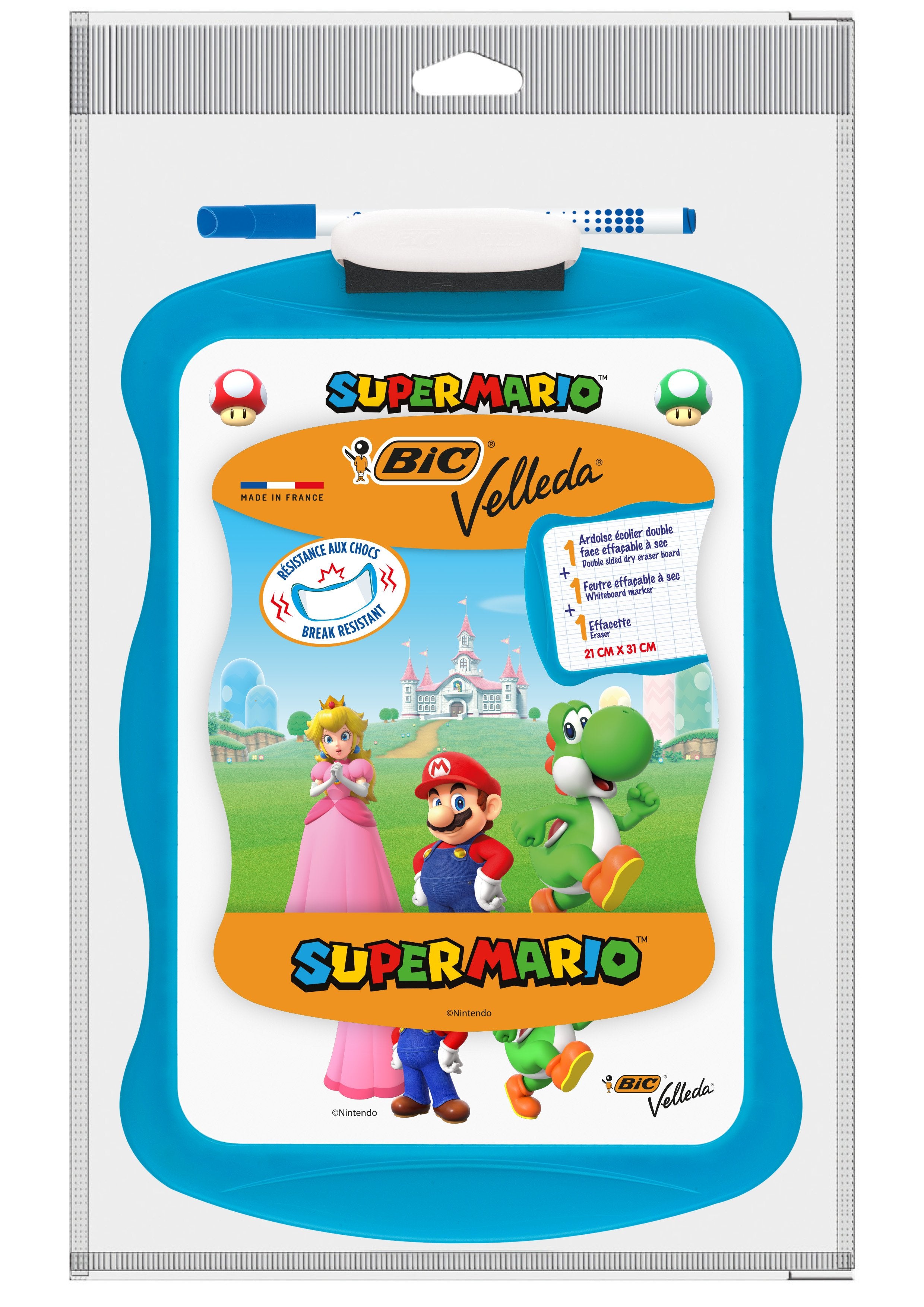 BIC Super Mario ardoise scolaire réutilisable