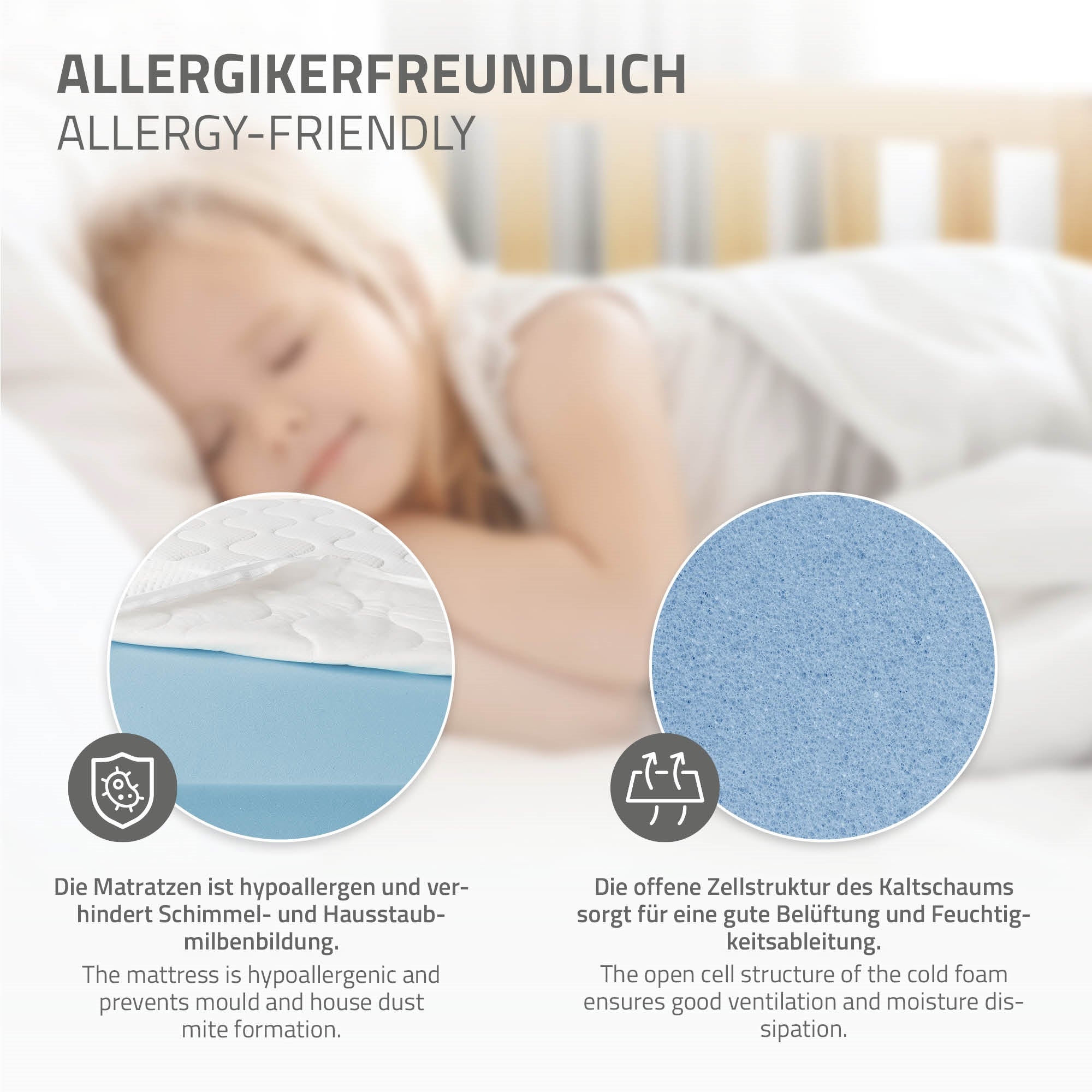 ECD Germany Kinder Lit enfant 90x200 pin naturel matelas 16cm