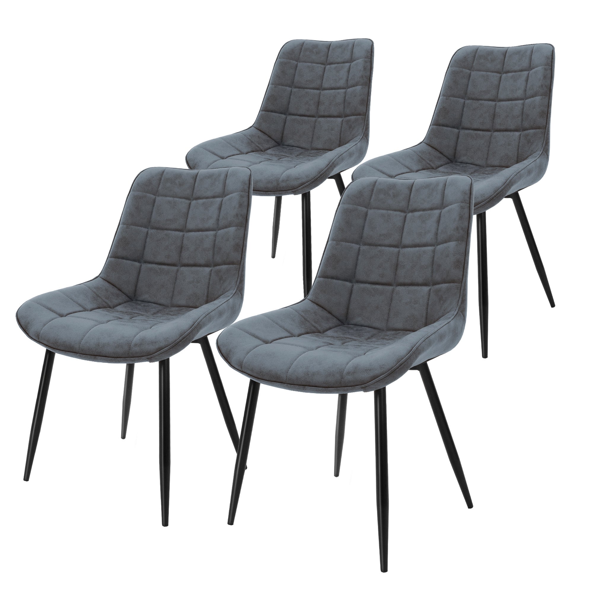ECD Germany Möbel chaise salle à manger velours anthracite lot 2