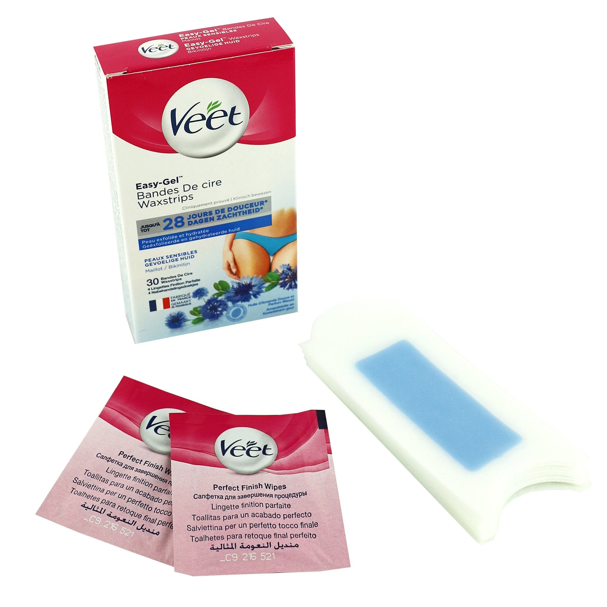 Veet Easy-Gelwax bandes cire froide maillot aisselles x30