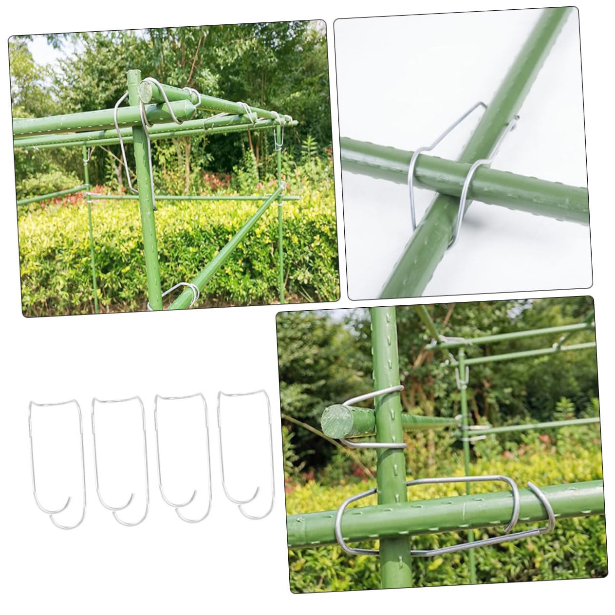 Milisten Boucles Treillis Métal Argenté 30 Pièces Jardin