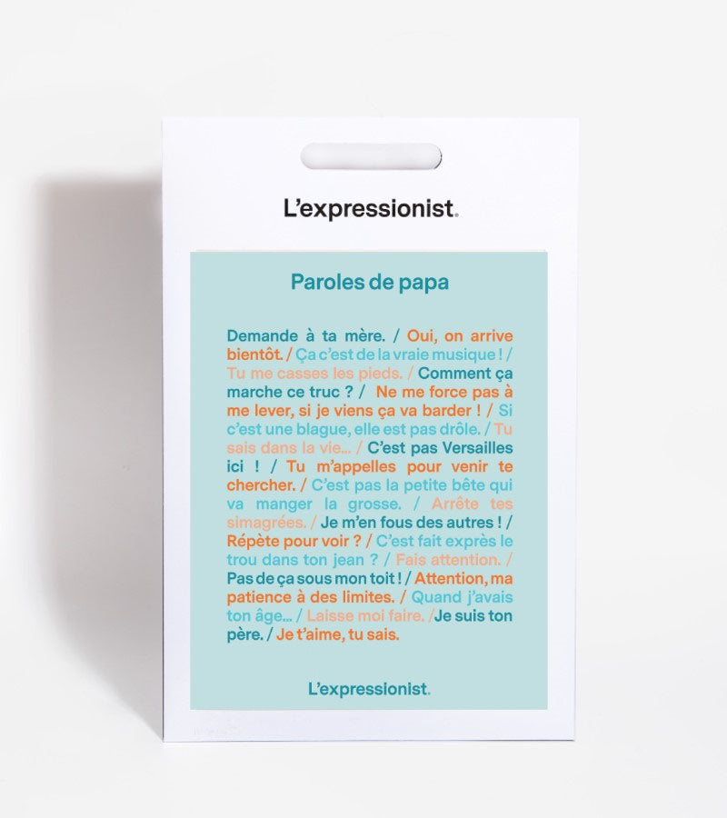 L'avant gardiste Déco murale Poster Paroles de papa affiche humour