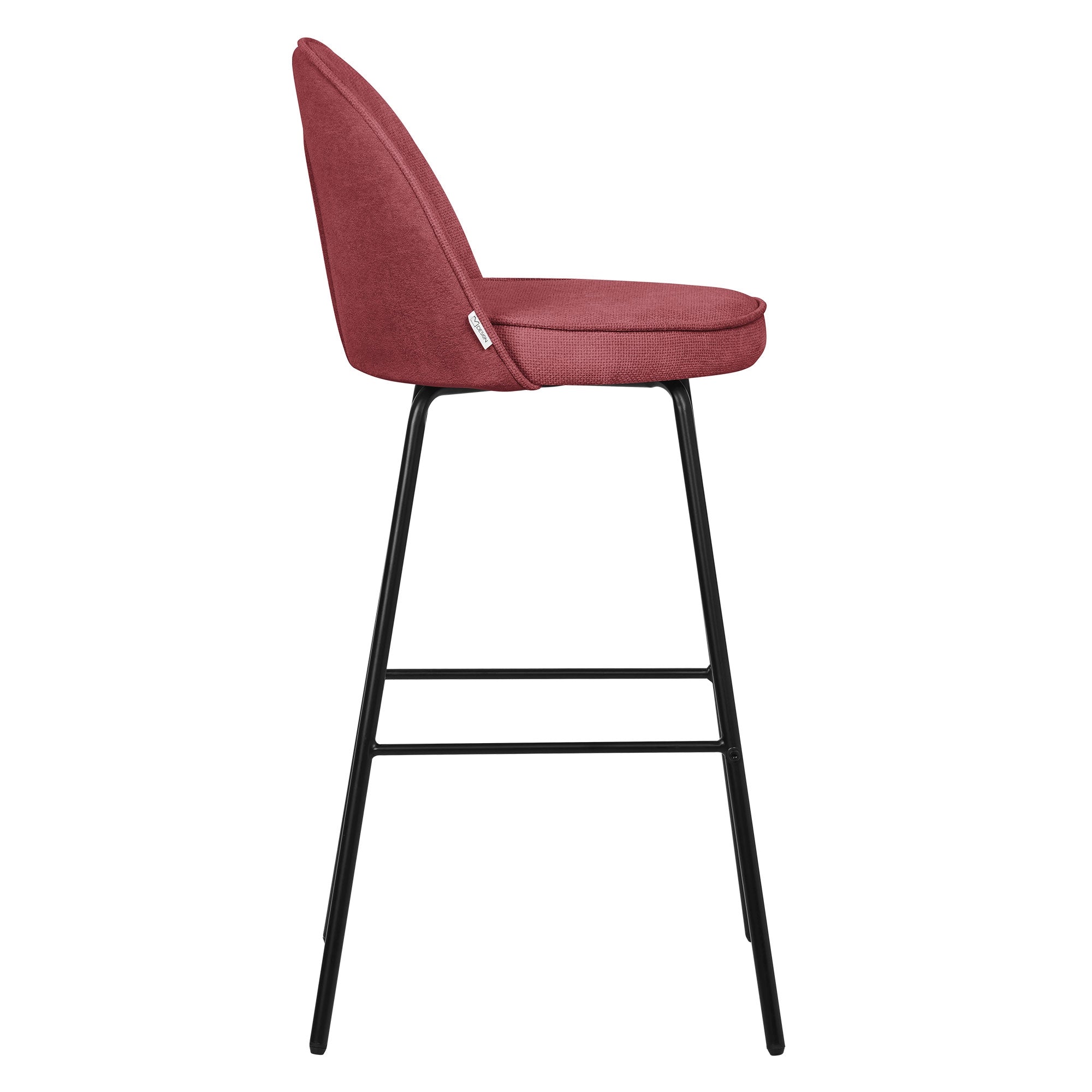 ECD Germany Möbel 2 tabourets bar rouges dossier 102 cm
