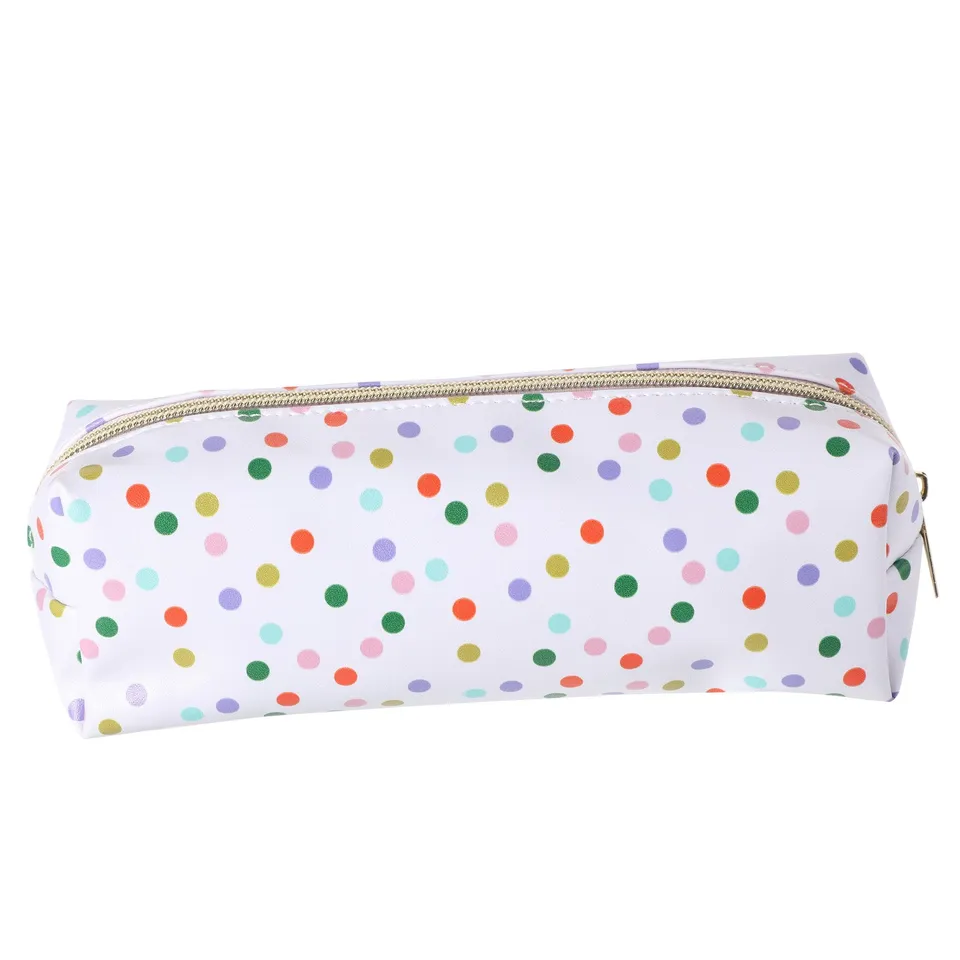 Stokomani fourre-tout blanc 20,5x6x7 cm trousse école