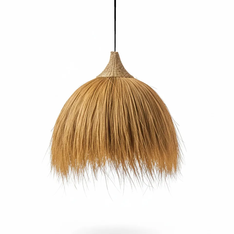 Red Deco Masai H40 abat-jour herbe rayung E27 bohème