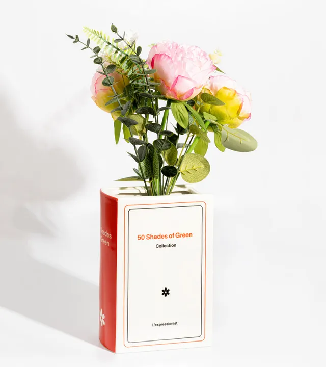 L'avant gardiste 50 shades of green vase livre céramique