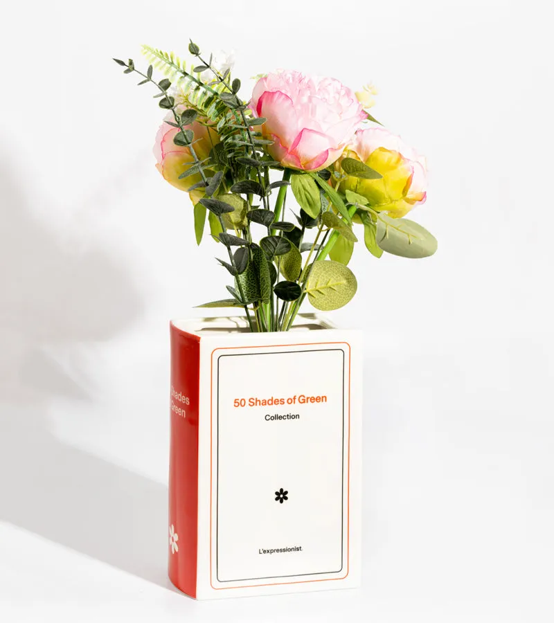 L'avant gardiste 50 shades of green vase livre céramique