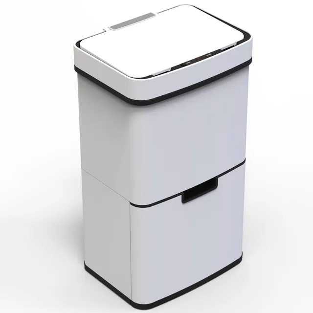Red Deco Narvik poubelle cuisine automatique blanche 75 L tri