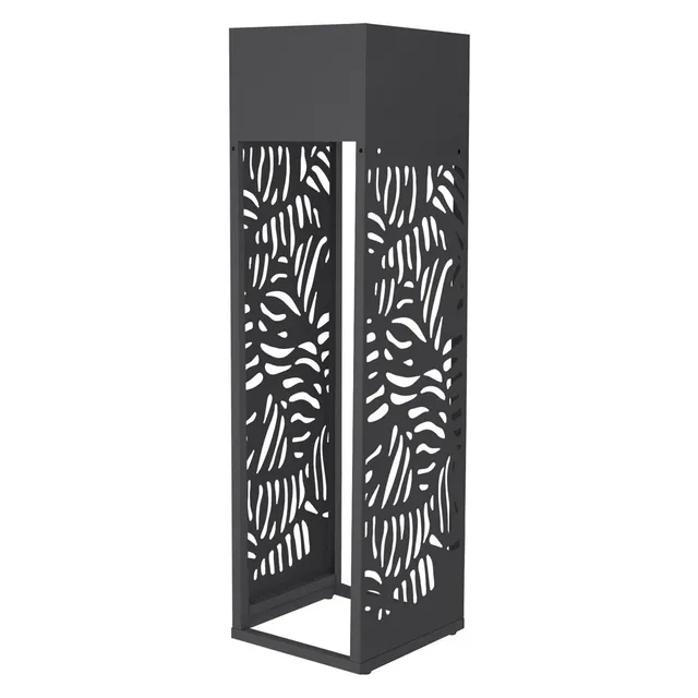 ECD Germany Garten porte-bûches 30x30x111 anthracite grille