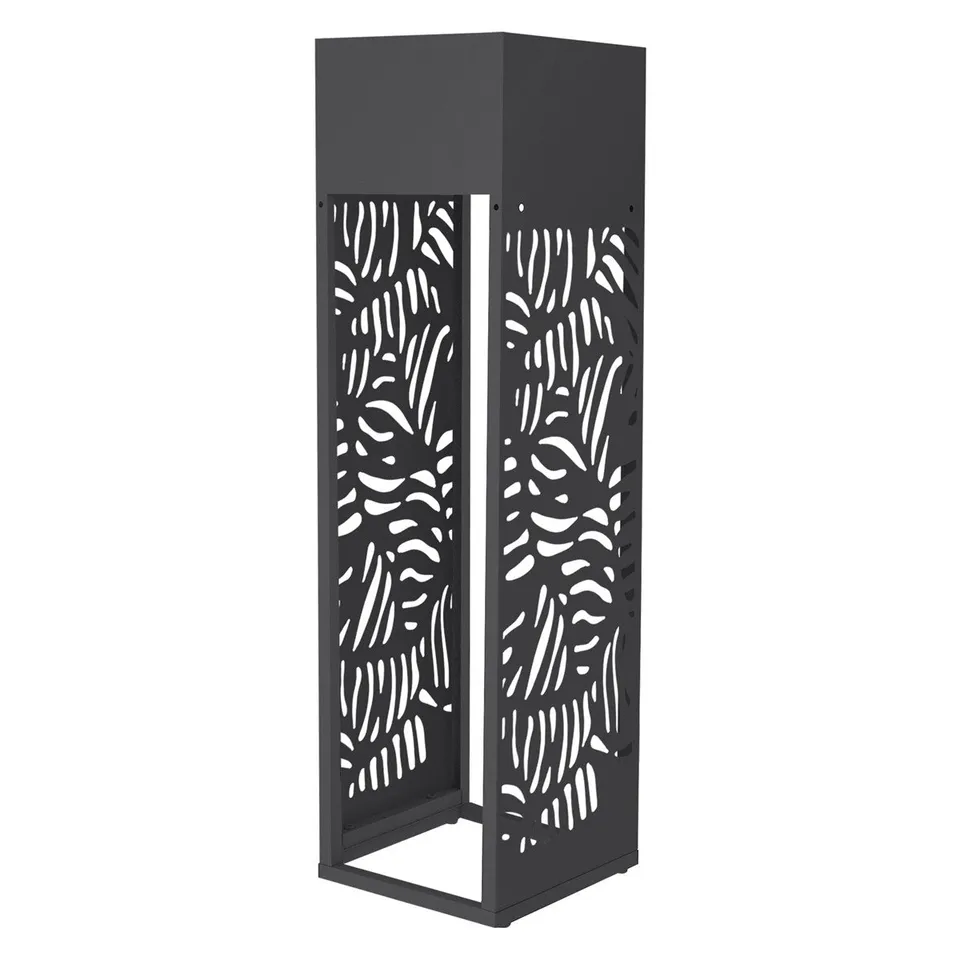 ECD Germany Garten porte-bûches 30x30x111 anthracite grille