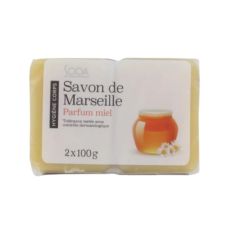 Leader Price Soins du corps savon de Marseille miel 200 g