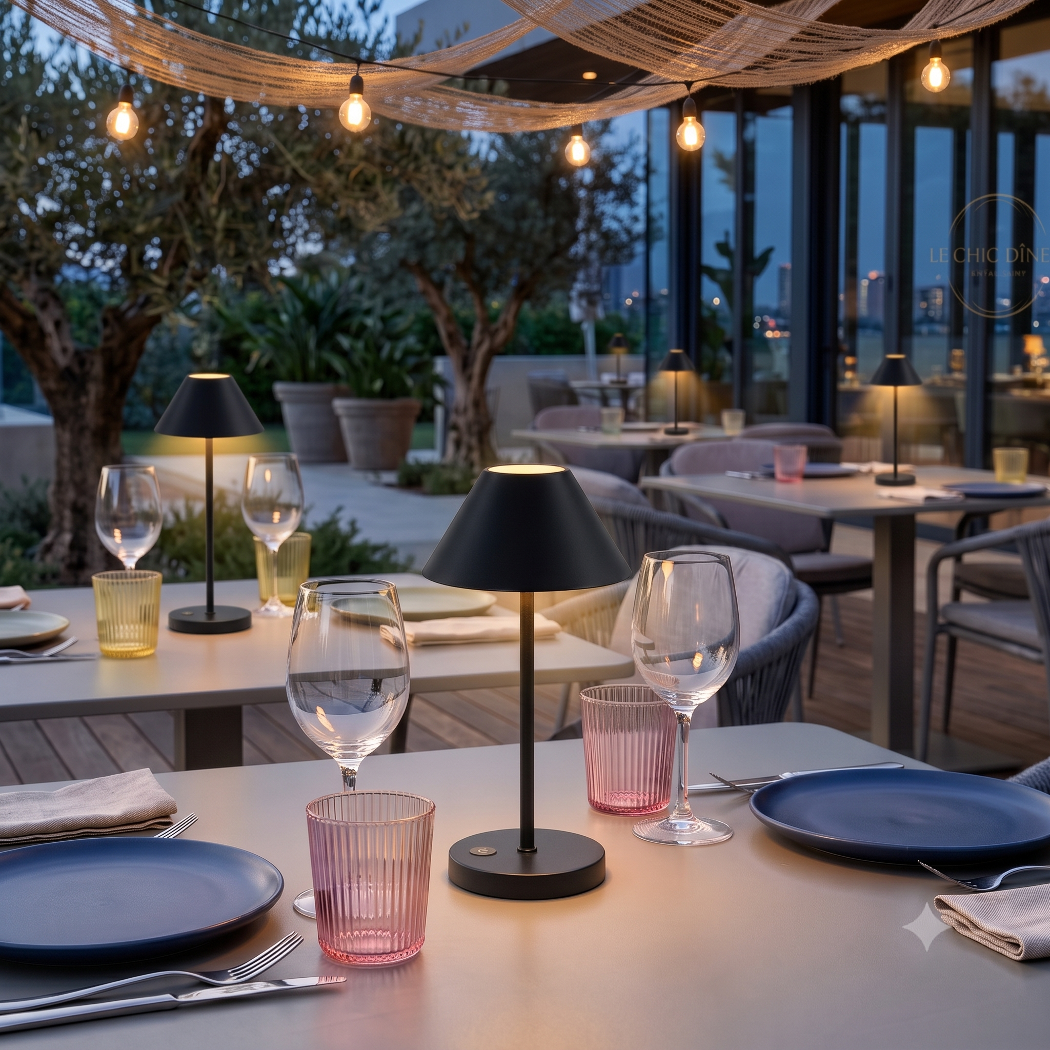 Red Deco Naomi lot 4 lampes de table sans fil LED H15,5cm