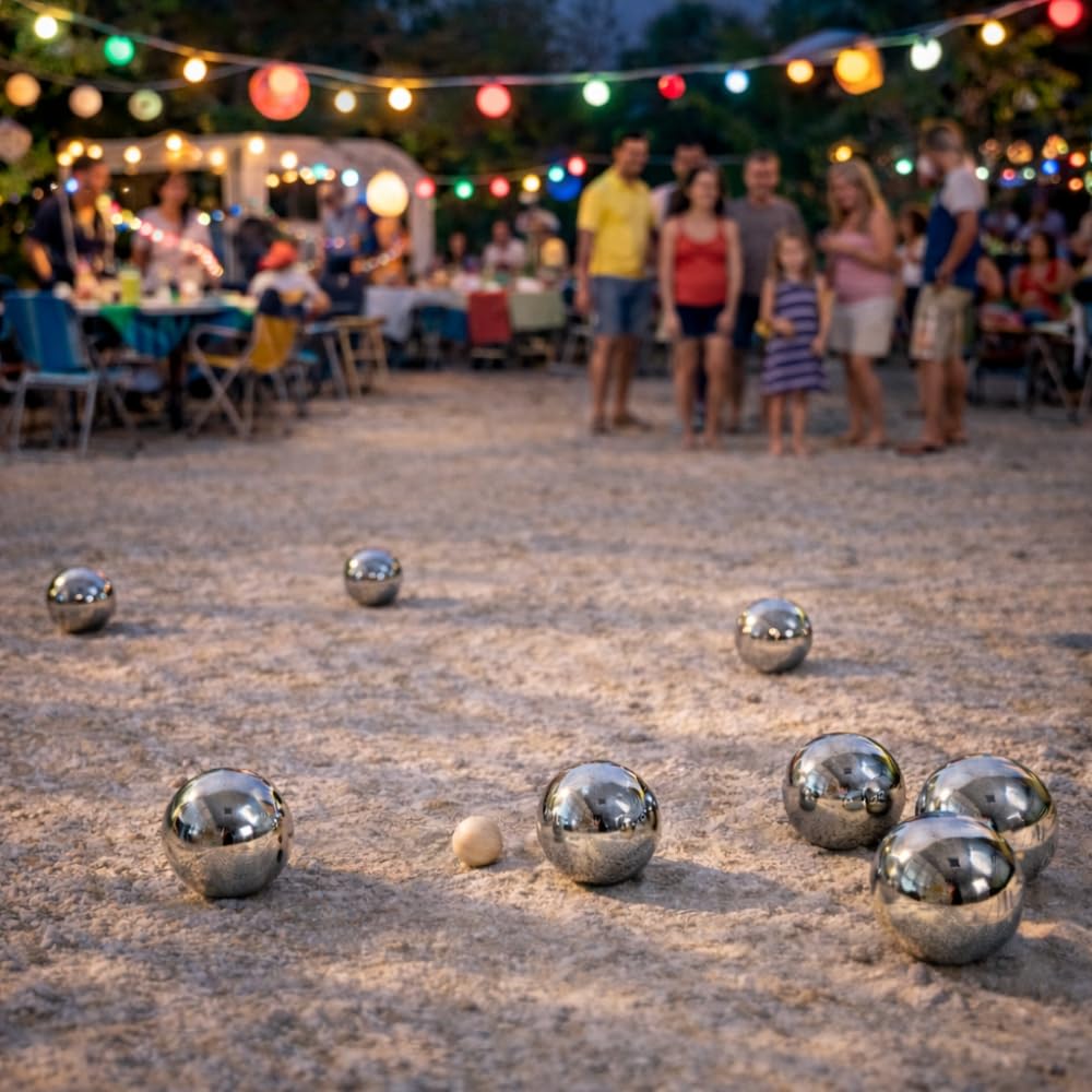 Shop-Story Loisirs Jeu Pétanque Métal 8 Boules 73 mm Housse