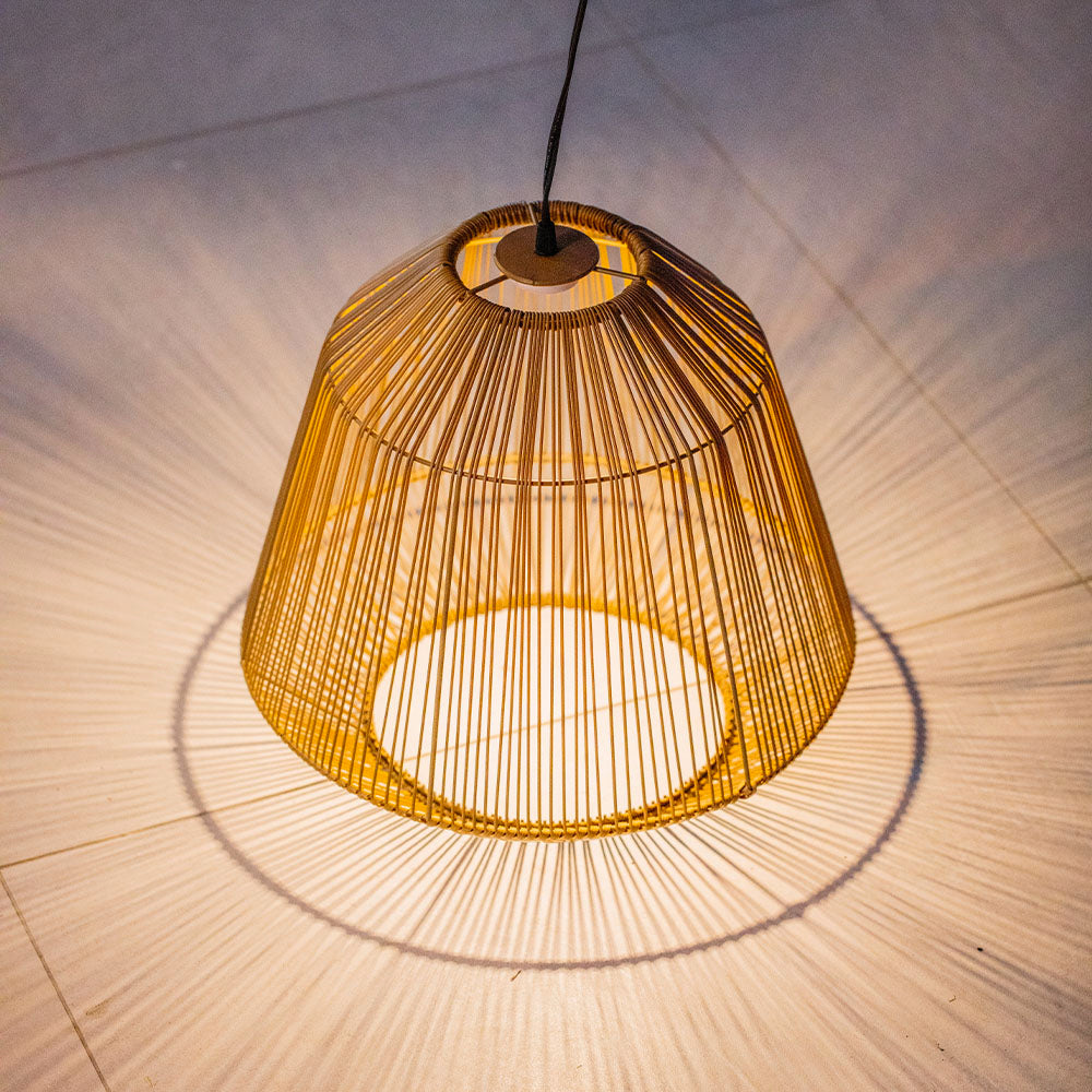 Red Deco Maya suspension solaire tressée LED H39cm