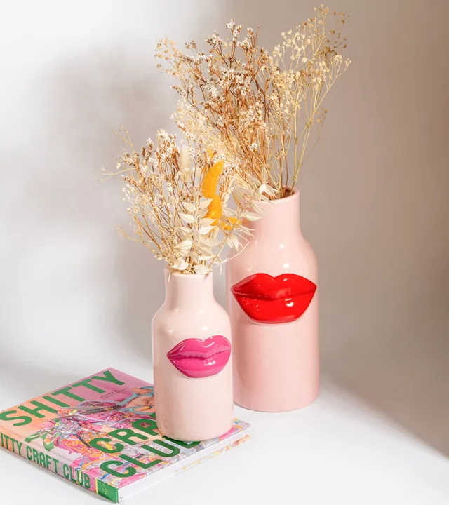 L'avant gardiste vase lips céramique Petit baiser glamour