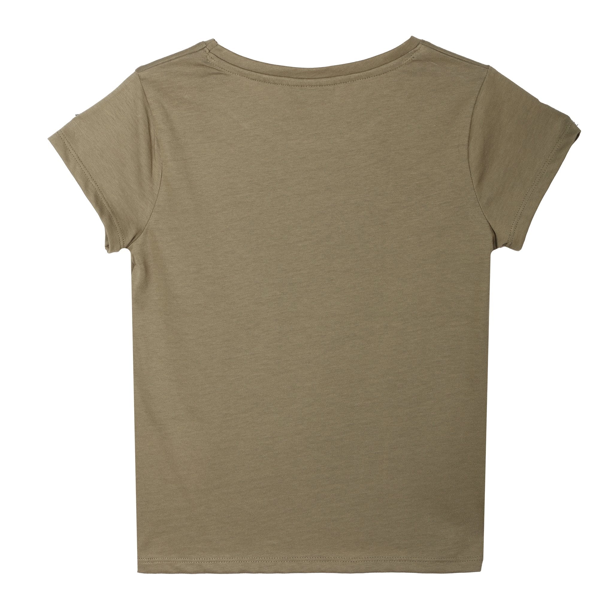 Tee-shirt enfant kaki manches courtes