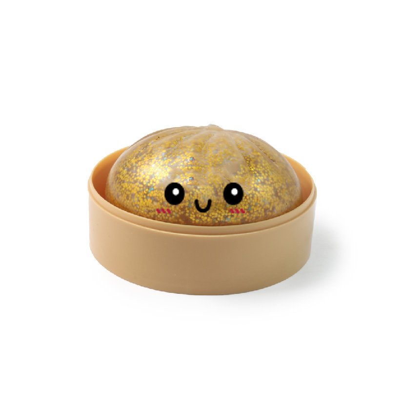 Stokomani Squishy Dumpling Kawaii Pop Jelly Gel jouet sensoriel pailleté