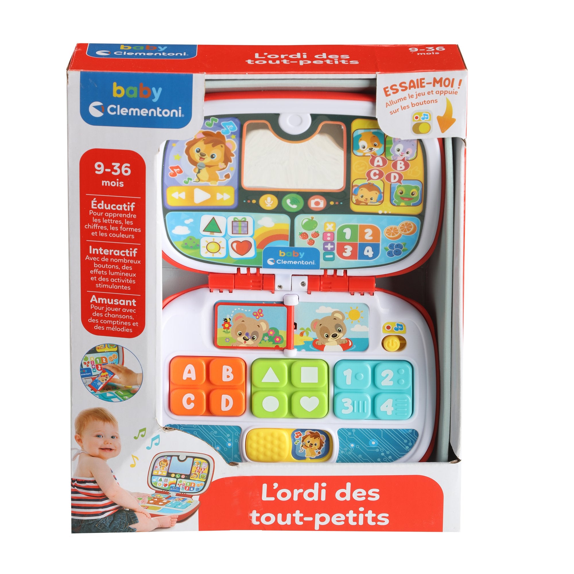 Ordi des tout-petits jouet éveil bébé 0-24 mois sons et lumières