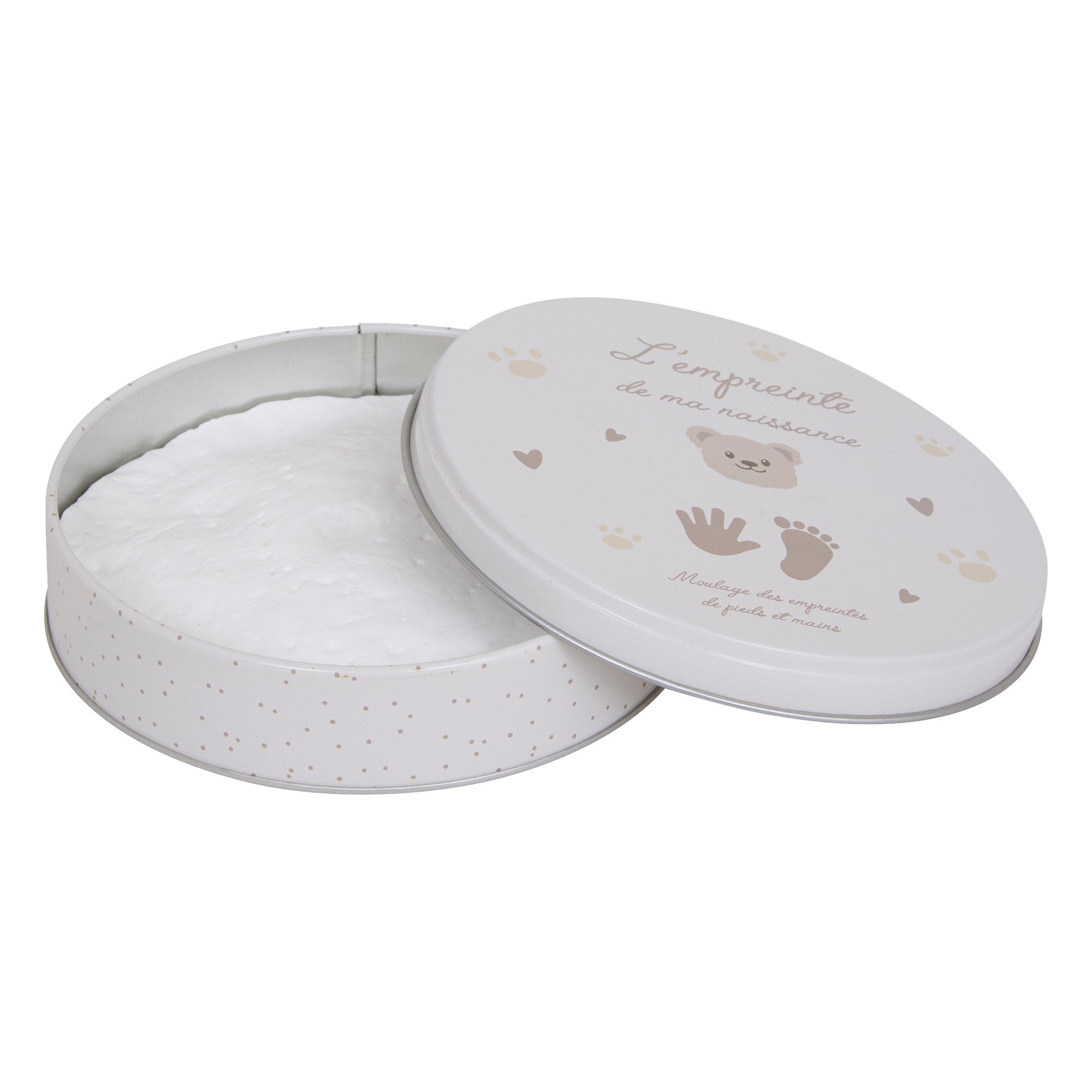 Coffret empreinte bébé + peluche ours cadeau naissance