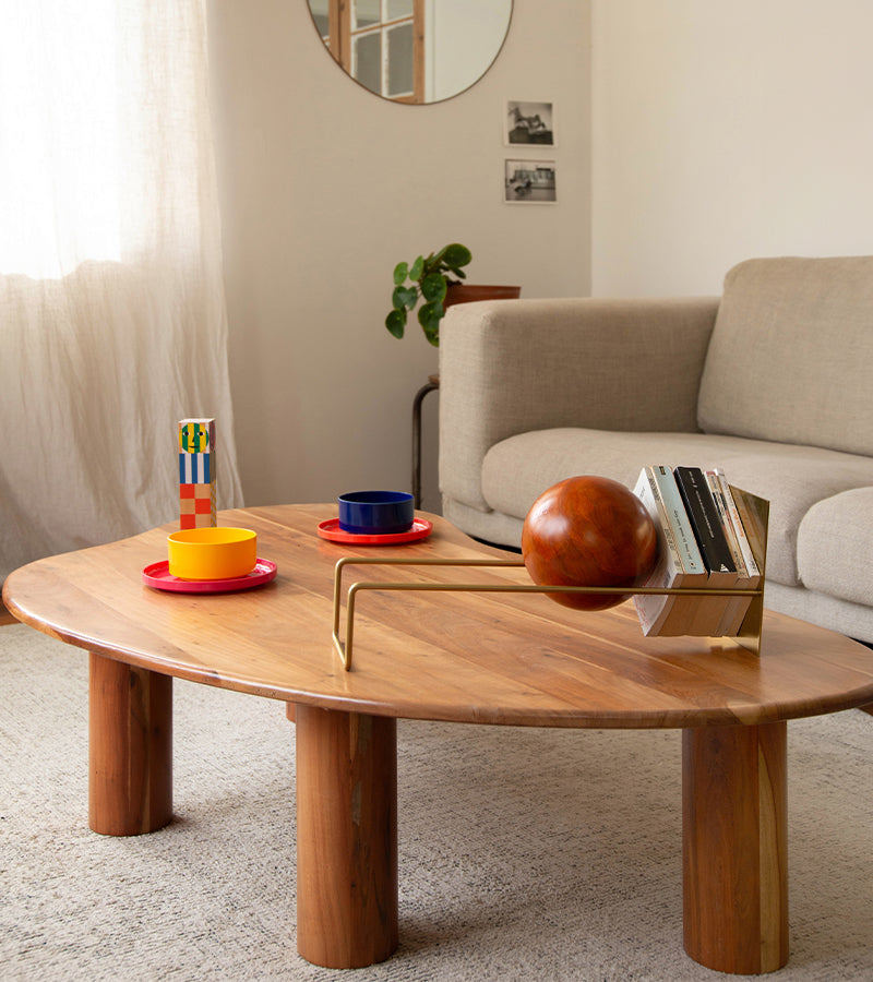 L'avant gardiste Slope serre-livre design boule bois