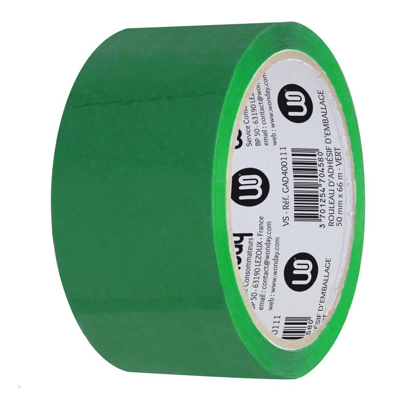 Adhésif d'emballage vert Safe Tool 50 mm x 66 m
