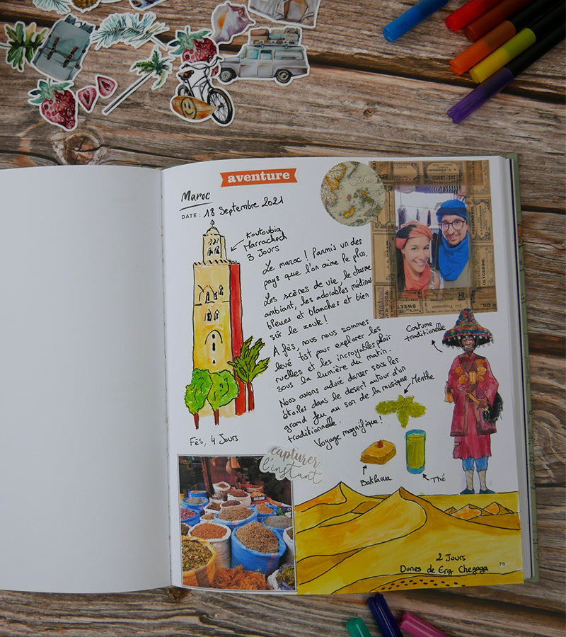 L'avant gardiste carnet voyage Aventures papeterie France
