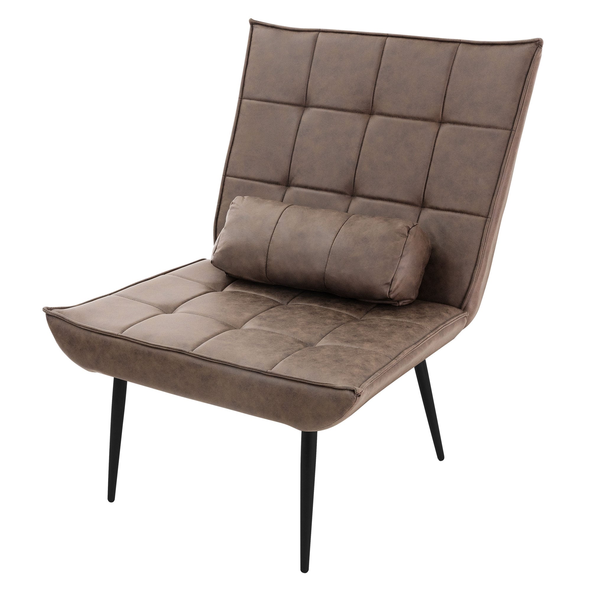 ECD Germany Möbel fauteuil relax simili cuir anthracite coussin