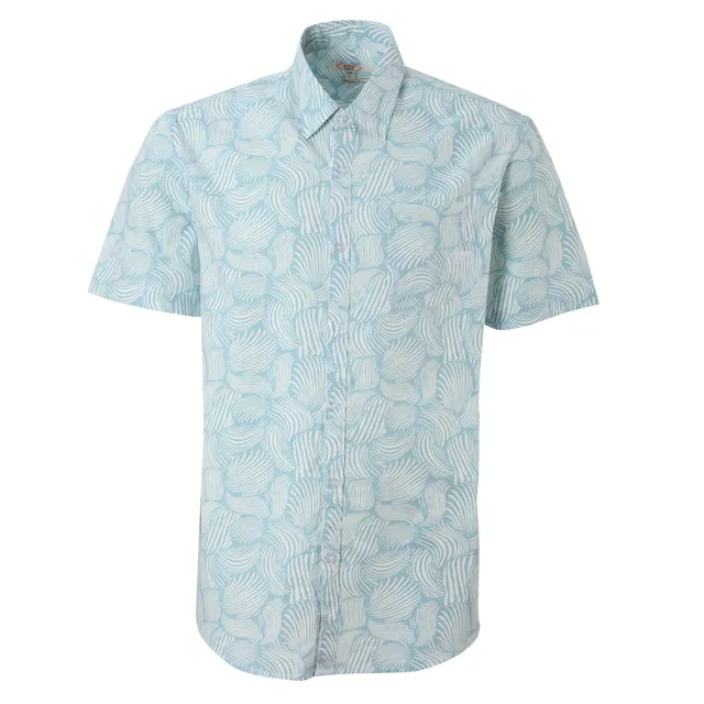Stokomani Chemise manche courte motifs bleu homme
