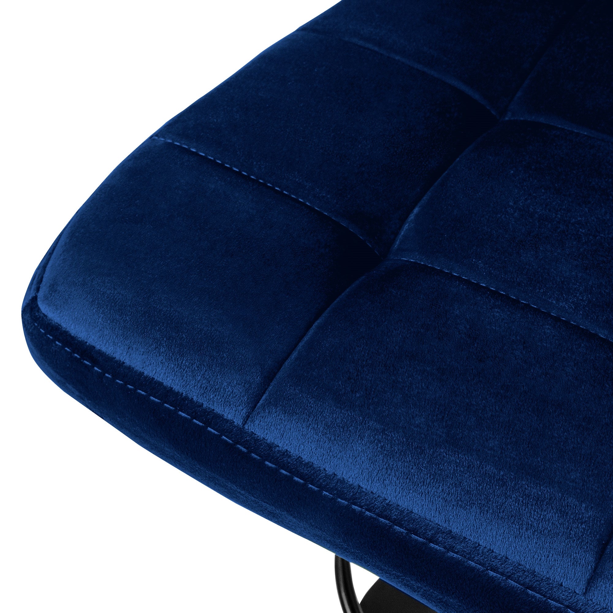 ECD Germany Möbel tabouret de bar bleu velours lot 2 réglable