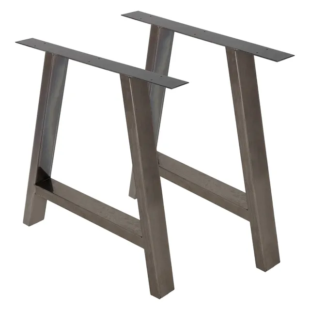 ECD Germany Möbel Pieds de table industriel acier 70x72,5 cm lot 2