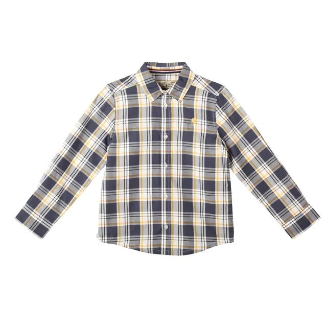Chemise Broderie Jaune Enfant Mode 03A-12A