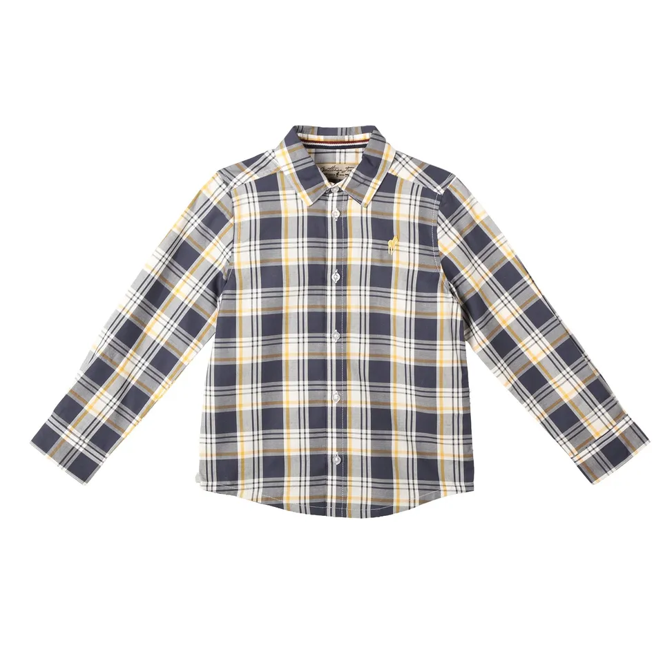 Chemise Broderie Jaune Enfant Mode 03A-12A