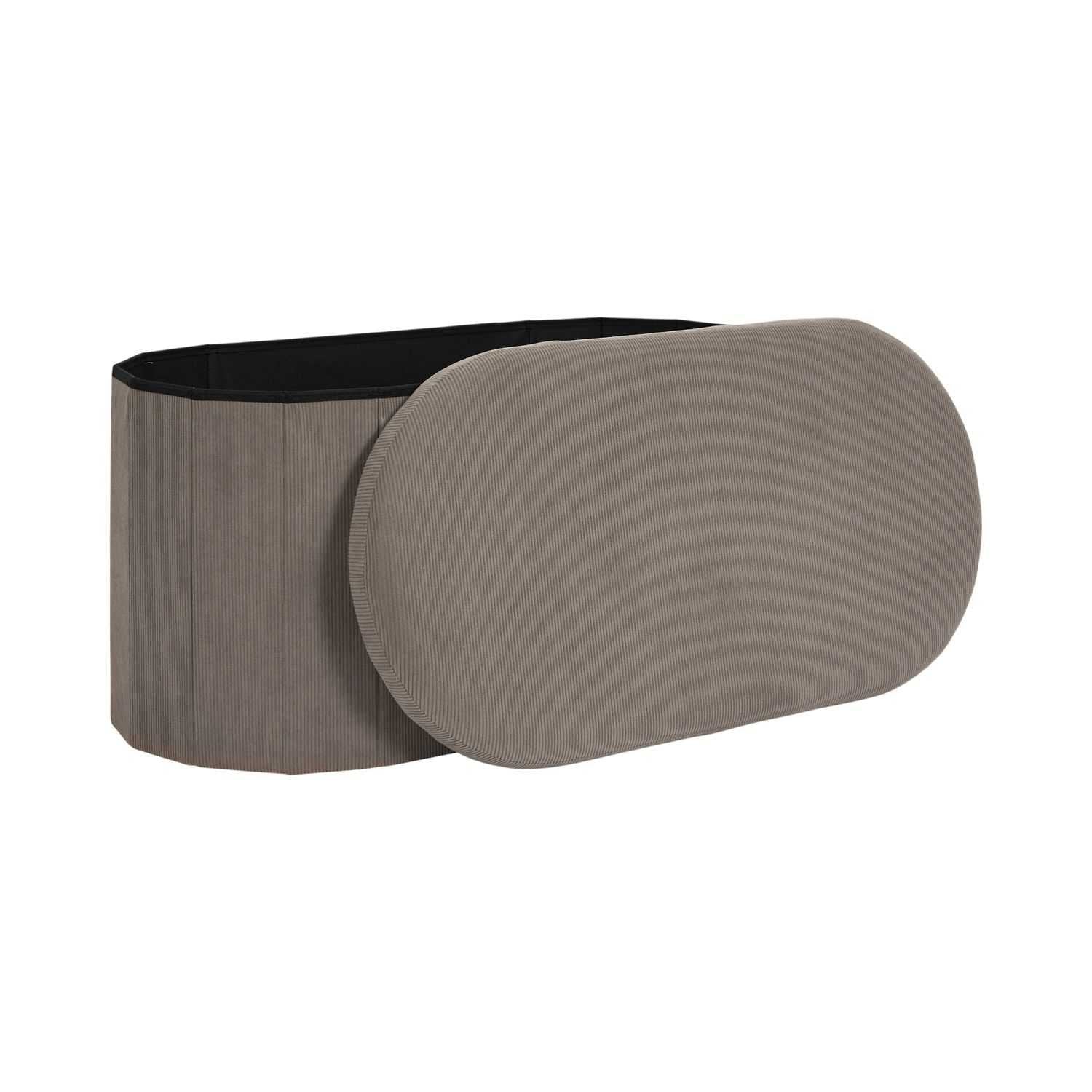 Home Deco Factory Jules coffre-banc pliable taupe