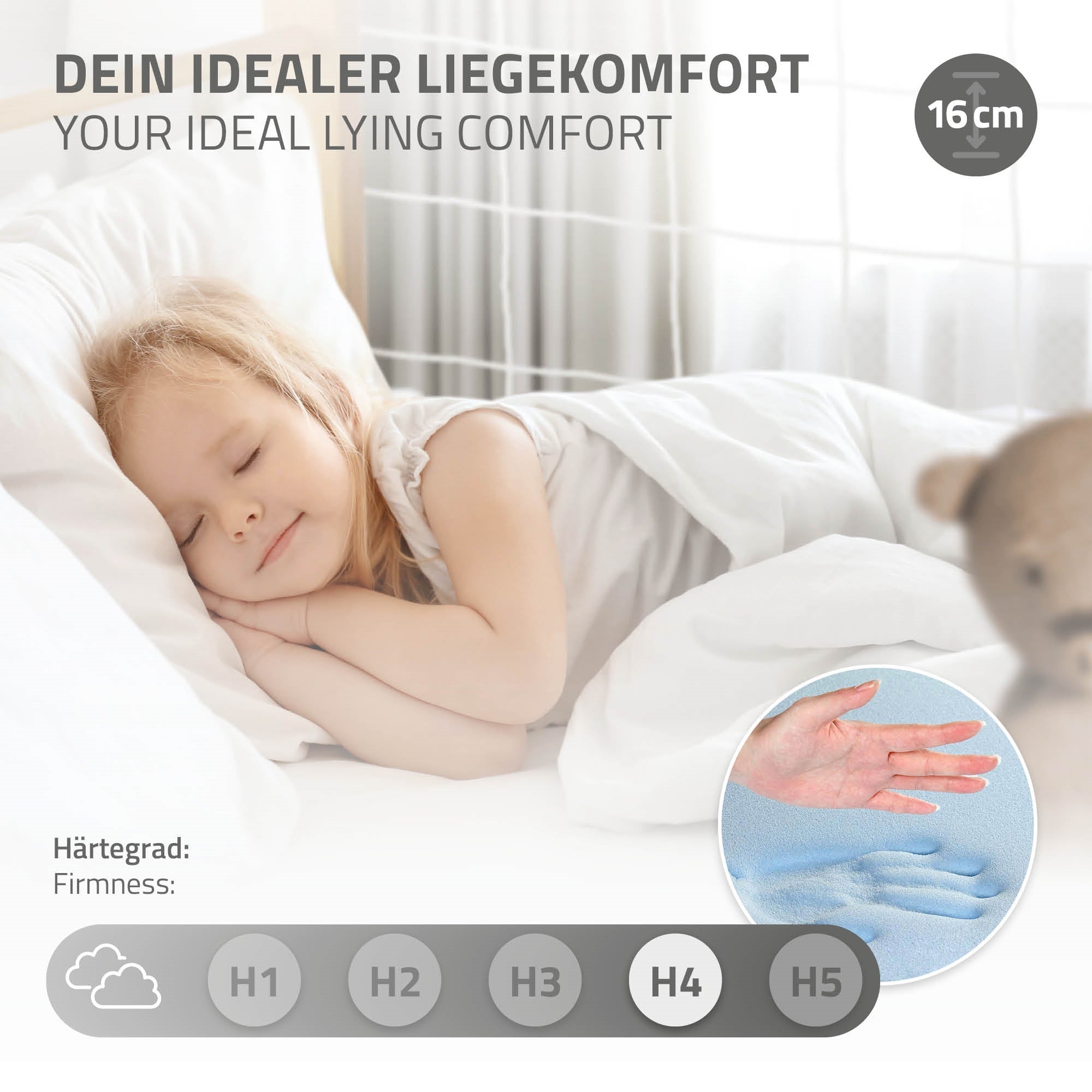 ML-Design lit enfant but foot 90x200 pin avec matelas