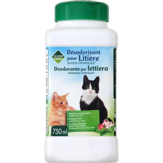 Leader Price Chats désodorisant litière chèvrefeuille 750ml