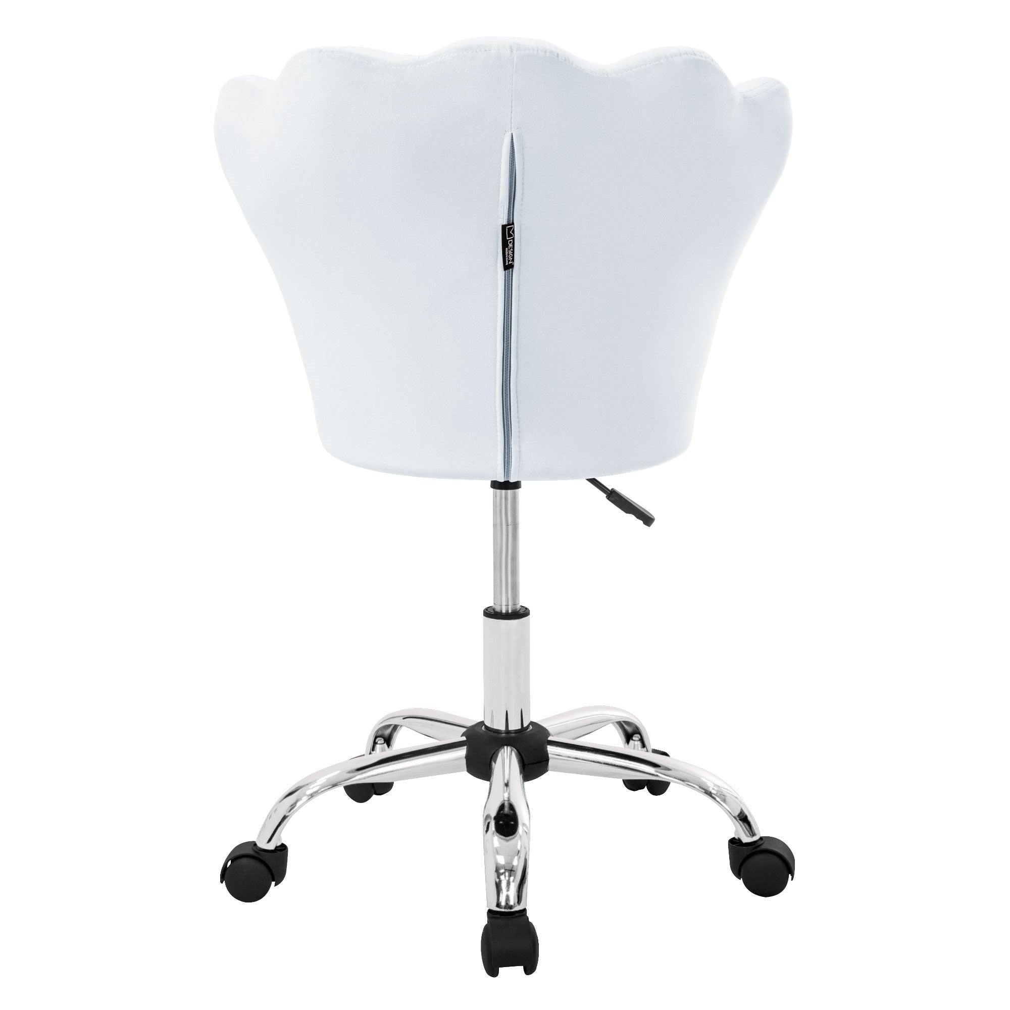 ECD Germany Chaise de bureau à roulettes coquillage 55x60 cm bleu clair